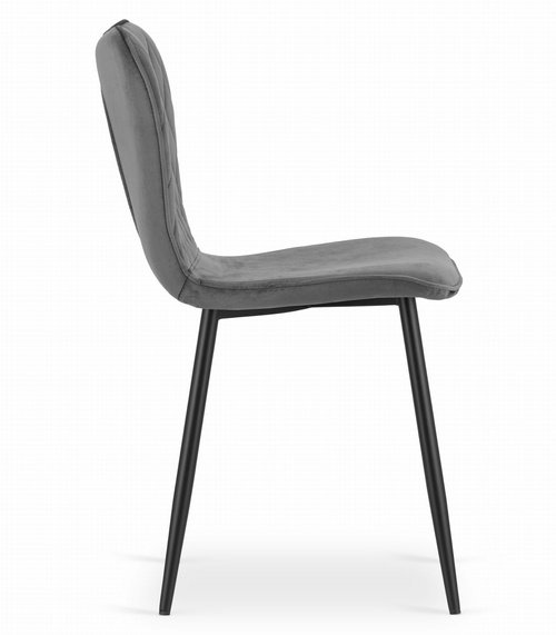 Krzesło FOX - ciemny szary aksamit x 2