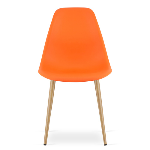 Krzesło WAT pomarańcz / nogi naturalne x 3