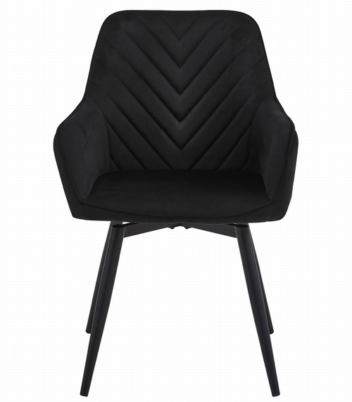 Krzesło NANA360 - czarny aksamit / nogi czarne x 1