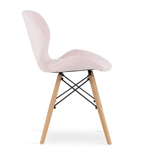 Krzesło LAGO Aksamit - róż x 2