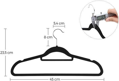 Wieszaki welurowe 20szt - CRF20B