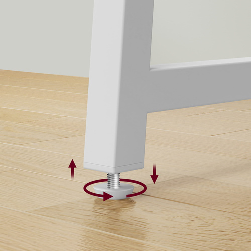 Biurko Komputerowe MAX 1.0 - białe / nogi białe