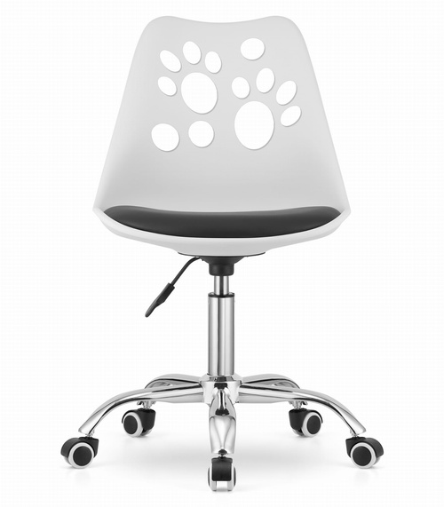 Krzesło obrotowe PRINT - biało-czarne