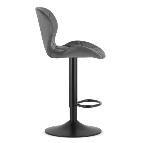 Hoker WEST - aksamit szary / baza czarna x 2