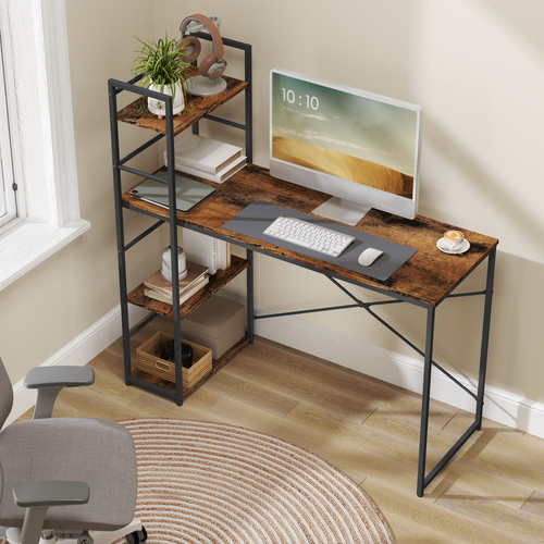 Biurko Komputerowe MAX 4.0 - rustykalne / nogi czarne