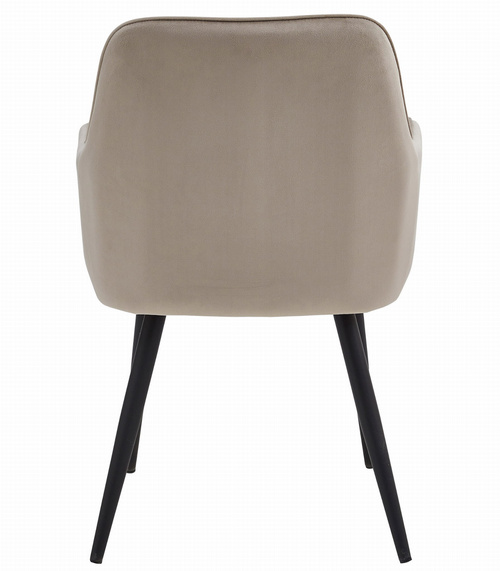 Krzesło NANA - ciemny beż aksamit / nogi czarne x 2