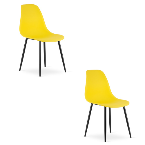 Krzesło WAT żółte / nogi czarne x 2