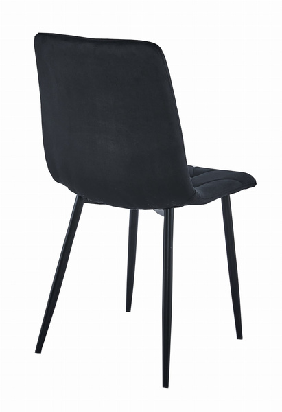 Krzesło LIBRA - czarny aksamit / nogi czarne x 2