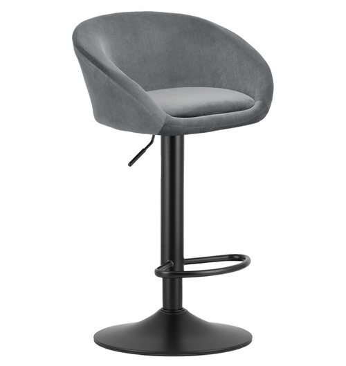 Hoker EAST - aksamit szary / baza czarna x 2