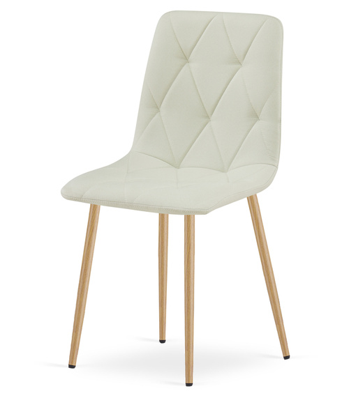 Krzesło LIBRA - beż materiał / nogi kolor drewna x 2