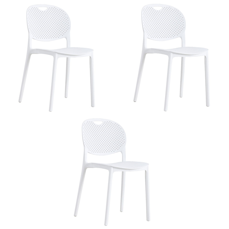 Krzesło LUMA - białe x 3