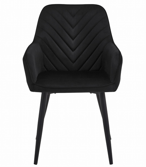 Krzesło NANA - czarny aksamit / nogi czarne x 1