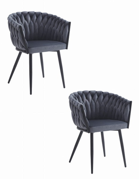 Krzesło ORION - aksamit ciemnoszare x 2