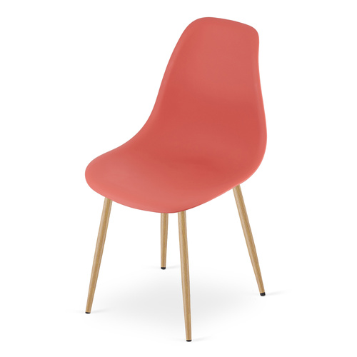 Krzesło WAT cynober / nogi naturalne x 2