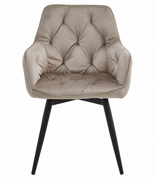 Krzesło JORK360 - ciemny beż aksamit / nogi czarne x 1