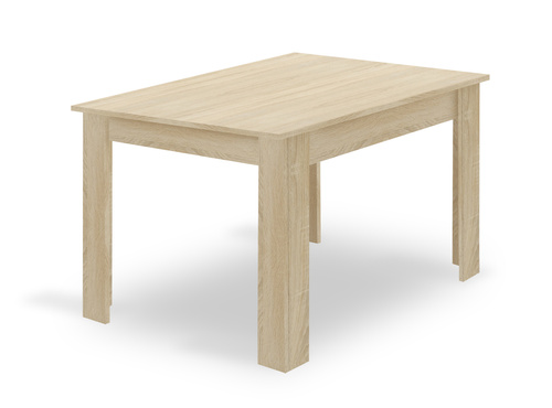 Zestaw Stół NP 120x80 Dąb Sonoma + 4 krzesła WAT szare / nogi naturalne