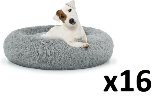 Legowisko pluszowe M 60cm - jasnoszare x 16