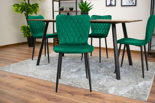 Krzesło FOX - ciemna zieleń aksamit x 3