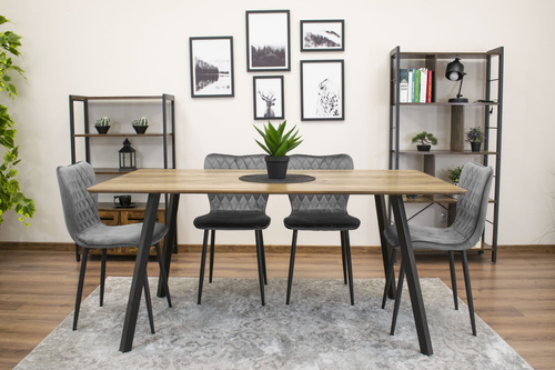 Krzesło FOX - ciemny szary aksamit x 4