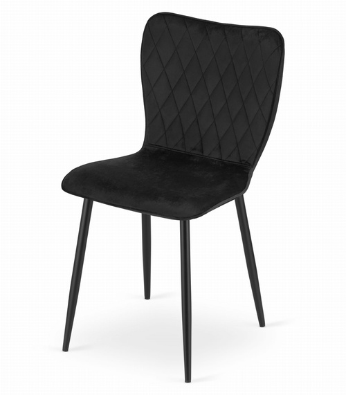 Krzesło FOX - czarny aksamit x 2
