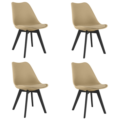 Krzesło MARK - ciemny beż / nogi czarne x 4