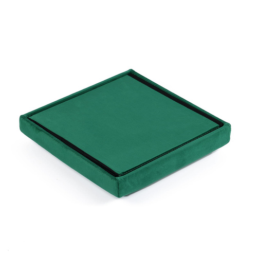 Pufa składana M - 30x30x30cm aksamit zielony x 16
