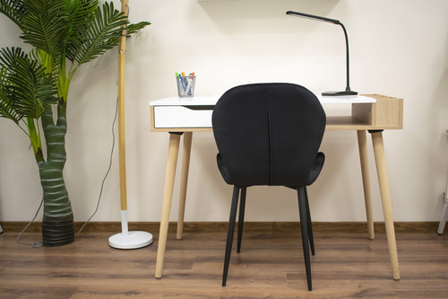 Krzesło TERNI - czarny aksamit x 1