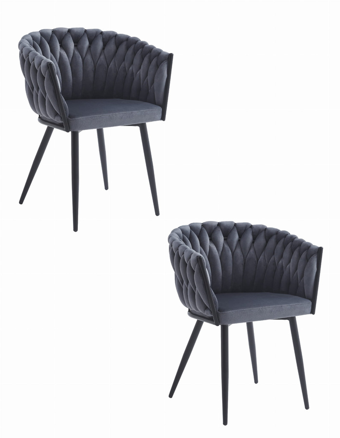 Krzesło ORION - aksamit ciemnoszare x 2