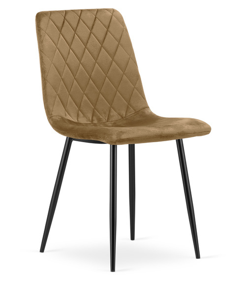 Krzesło TURIN - brązowy aksamit / nogi czarne x 3