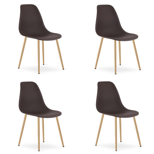 Krzesło WAT kawa / nogi naturalne x 4