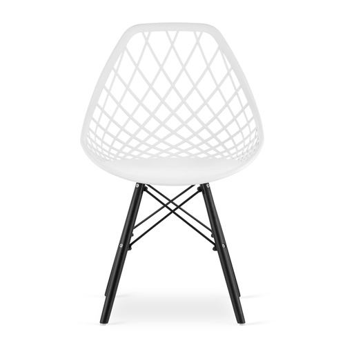 Krzesło SAKAI - białe / nogi czarne x 4