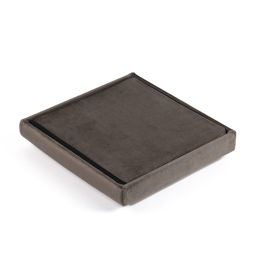 Pufa składana M - 30x30x30cm aksamit brąz