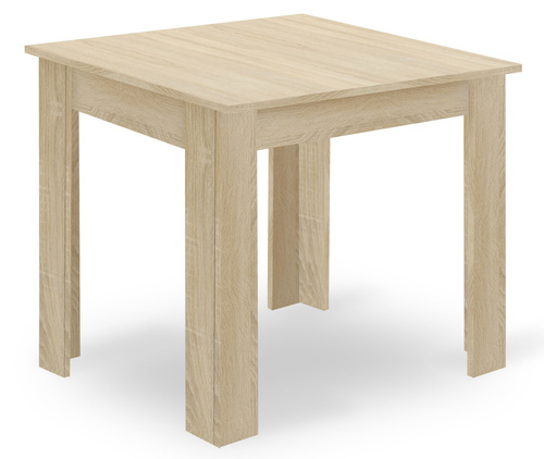 Zestaw Stół NP 80x80 Dąb Sonoma + 4 krzesła WAT szare / nogi naturalne