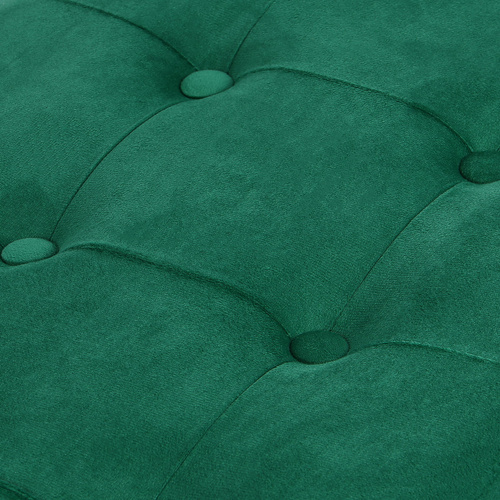 Pufa składana XL z guzikami - 60x38x38cm aksamit zielona x 4