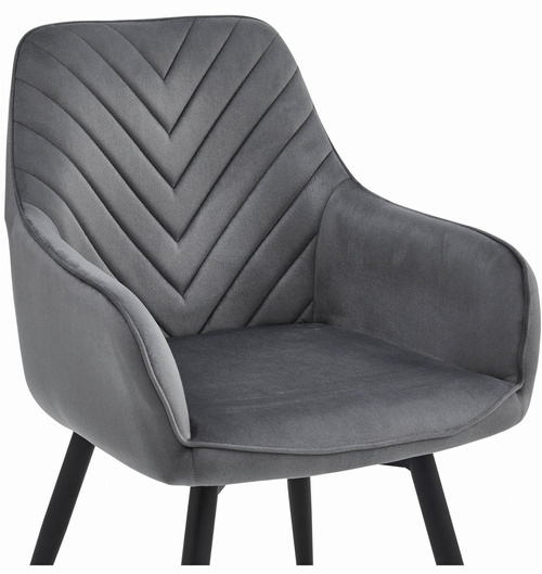 Krzesło NANA360 - ciemny szary aksamit / nogi czarne x 1