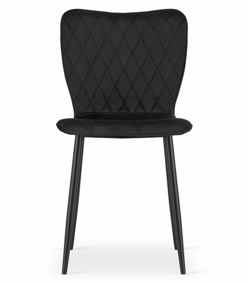 Krzesło FOX - czarny aksamit x 4