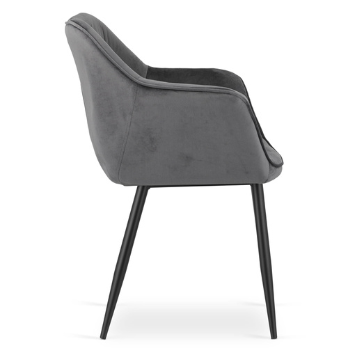 Krzesło MADERA - ciemny szary aksamit x 1