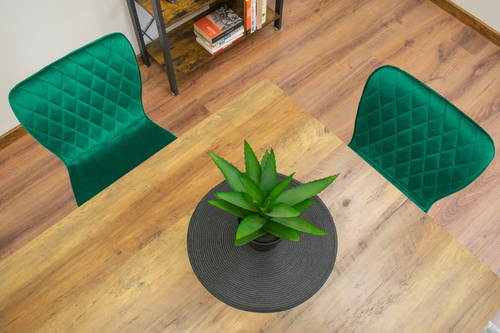 Krzesło FOX - ciemna zieleń aksamit x 3