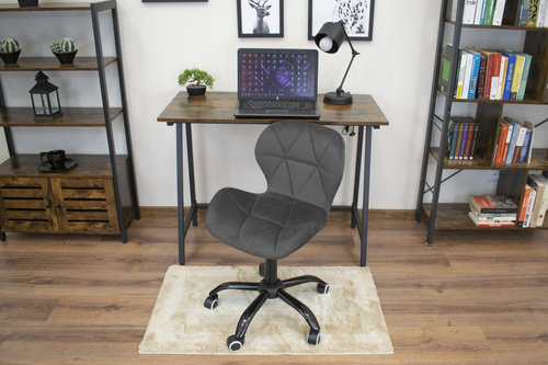 Krzesło obrotowe NOTO aksamit - ciemnoszare