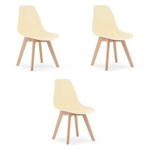Krzesło KITO - kremowe x 3