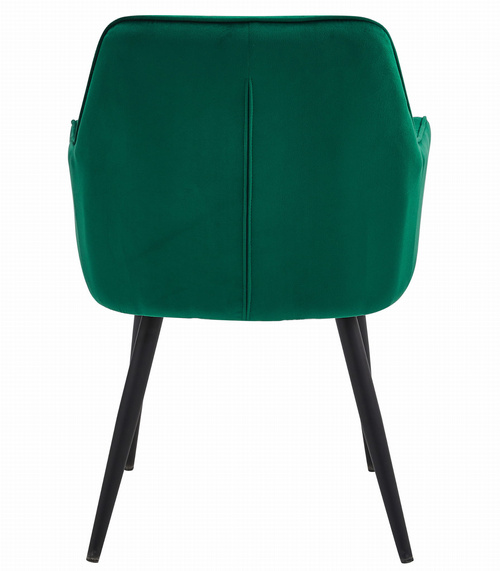 Krzesło JORK - ciemna zieleń aksamit / nogi czarne x 1