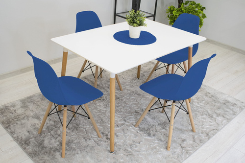 Krzesło OSAKA niebieskie / nogi naturalne x 2