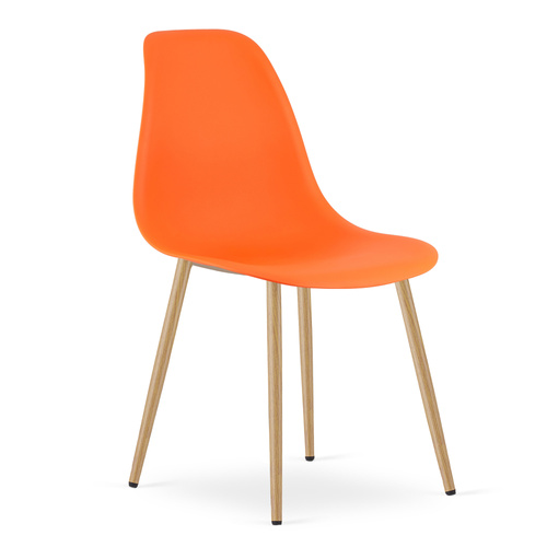 Krzesło WAT pomarańcz / nogi naturalne x 2