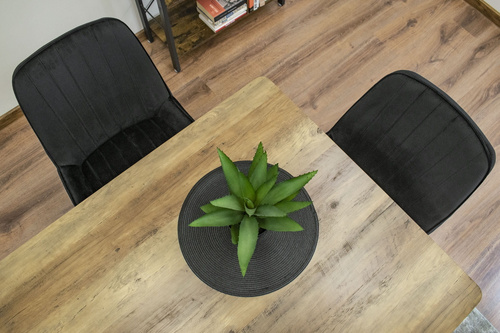 Krzesło LARY - czarny aksamit x 1