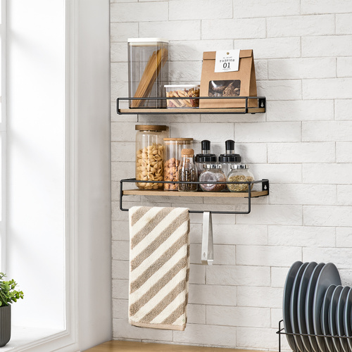 Zestaw 2 półek - sonoma - LWS441B11