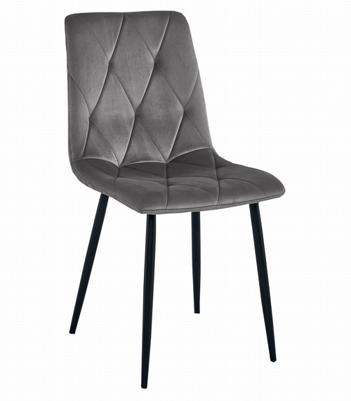 Zestaw stół NP 120x80 Craft Czarny + 4 krzesła LIBRA szare