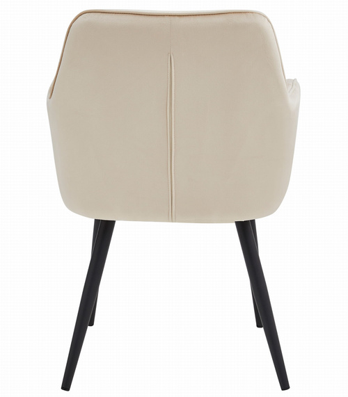 Krzesło JORK - beż aksamit / nogi czarne x 1
