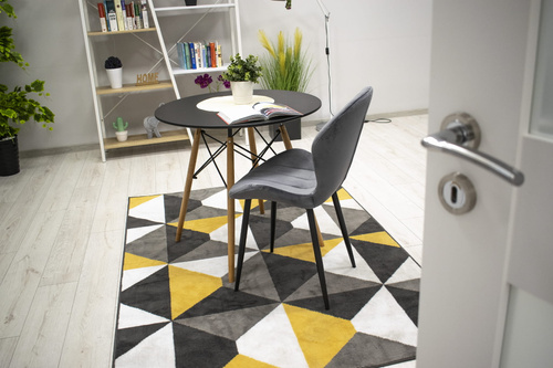 Krzesło TERNI - ciemny szary aksamit x 2