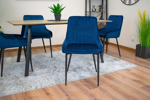 Krzesło MONZA - niebieski aksamit x 1