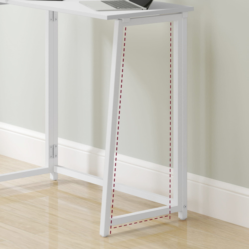 Biurko Komputerowe MAX 1.0 - białe / nogi białe